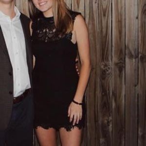 Free People Lace Backless Fitted Dress